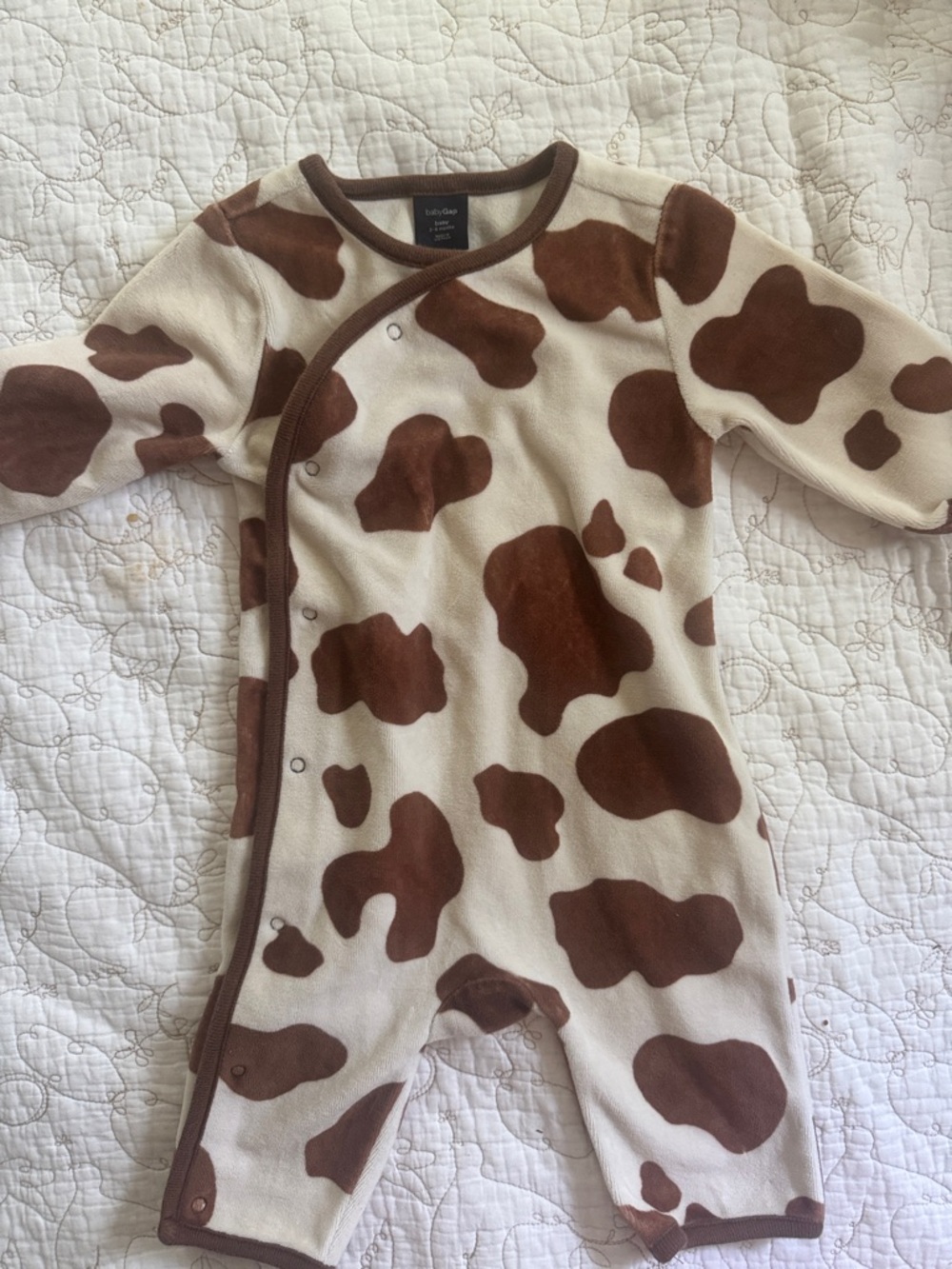 GAP Cream One-Piece with Brown Cow Print